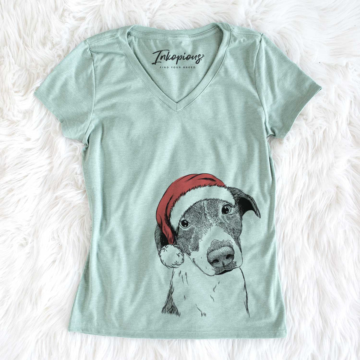 Santa Sophia the Mixed Breed - Women&#39;s V-neck Shirt
