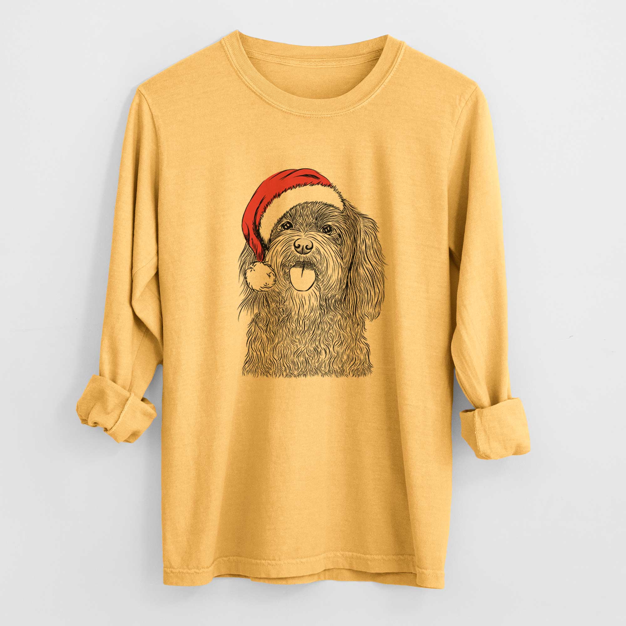 Santa Sophie the Havanese - Heavyweight 100% Cotton Long Sleeve