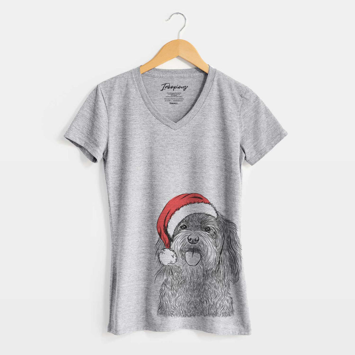 Santa Sophie the Havanese - Women's V-neck Shirt