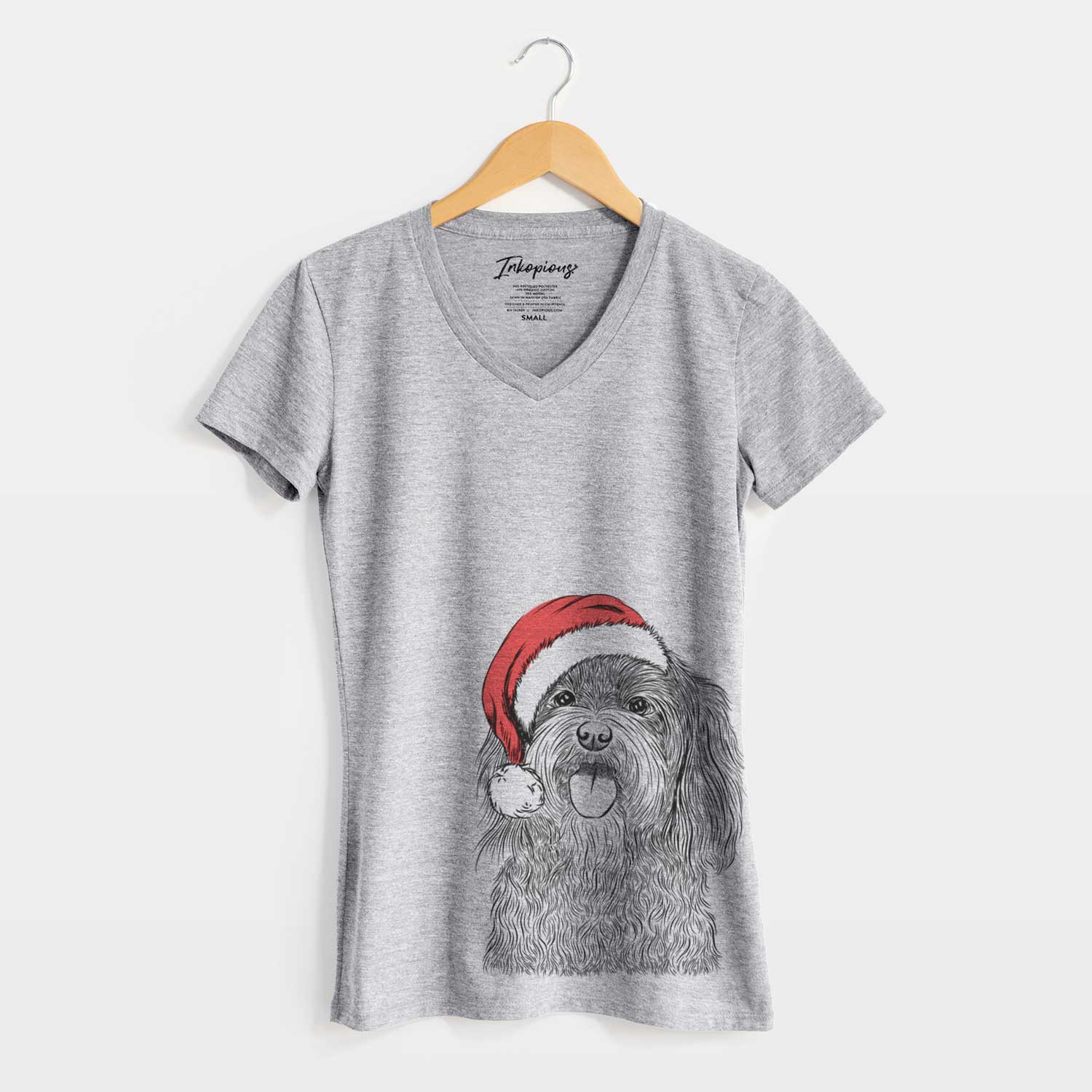 Santa Sophie the Havanese - Women's V-neck Shirt