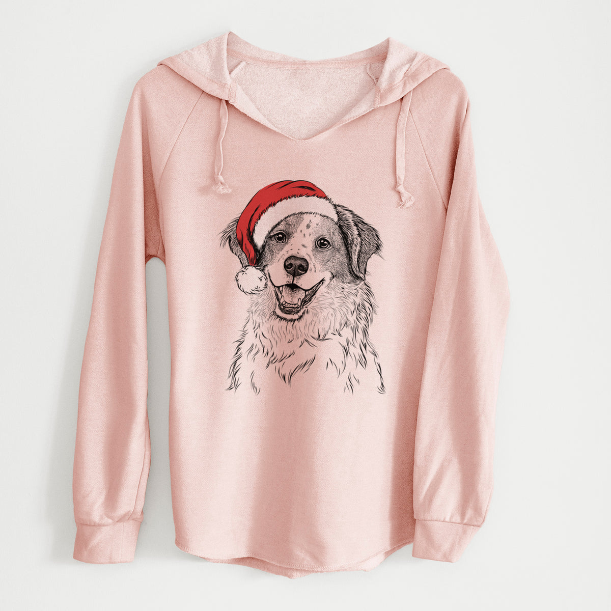 Santa Sophie the Brittany Beagle Mix - Cali Wave Hooded Sweatshirt