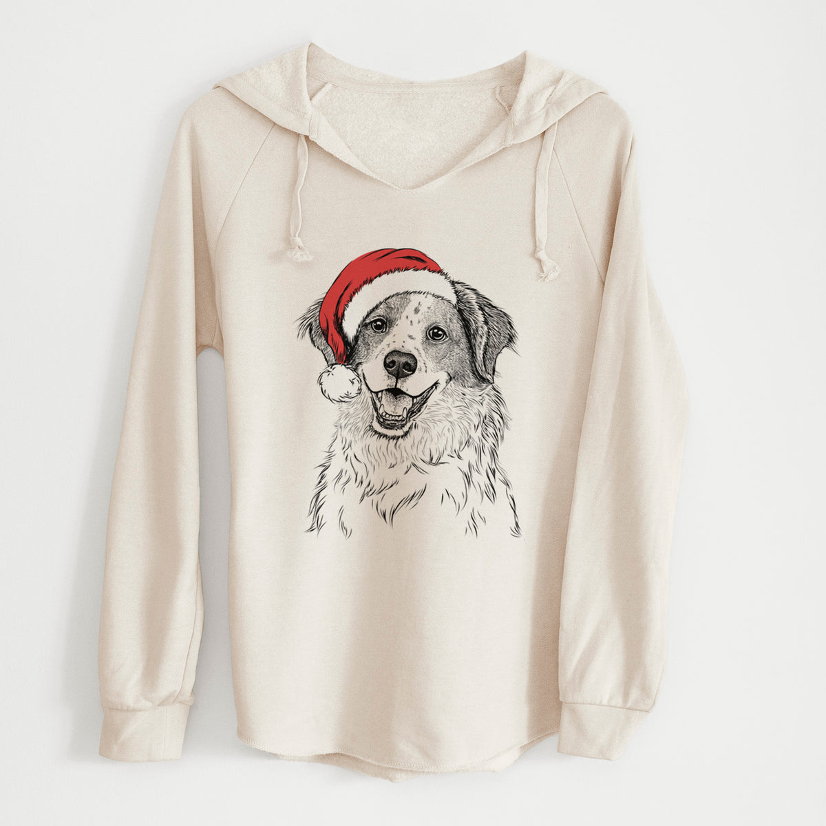Santa Sophie the Brittany Beagle Mix - Cali Wave Hooded Sweatshirt