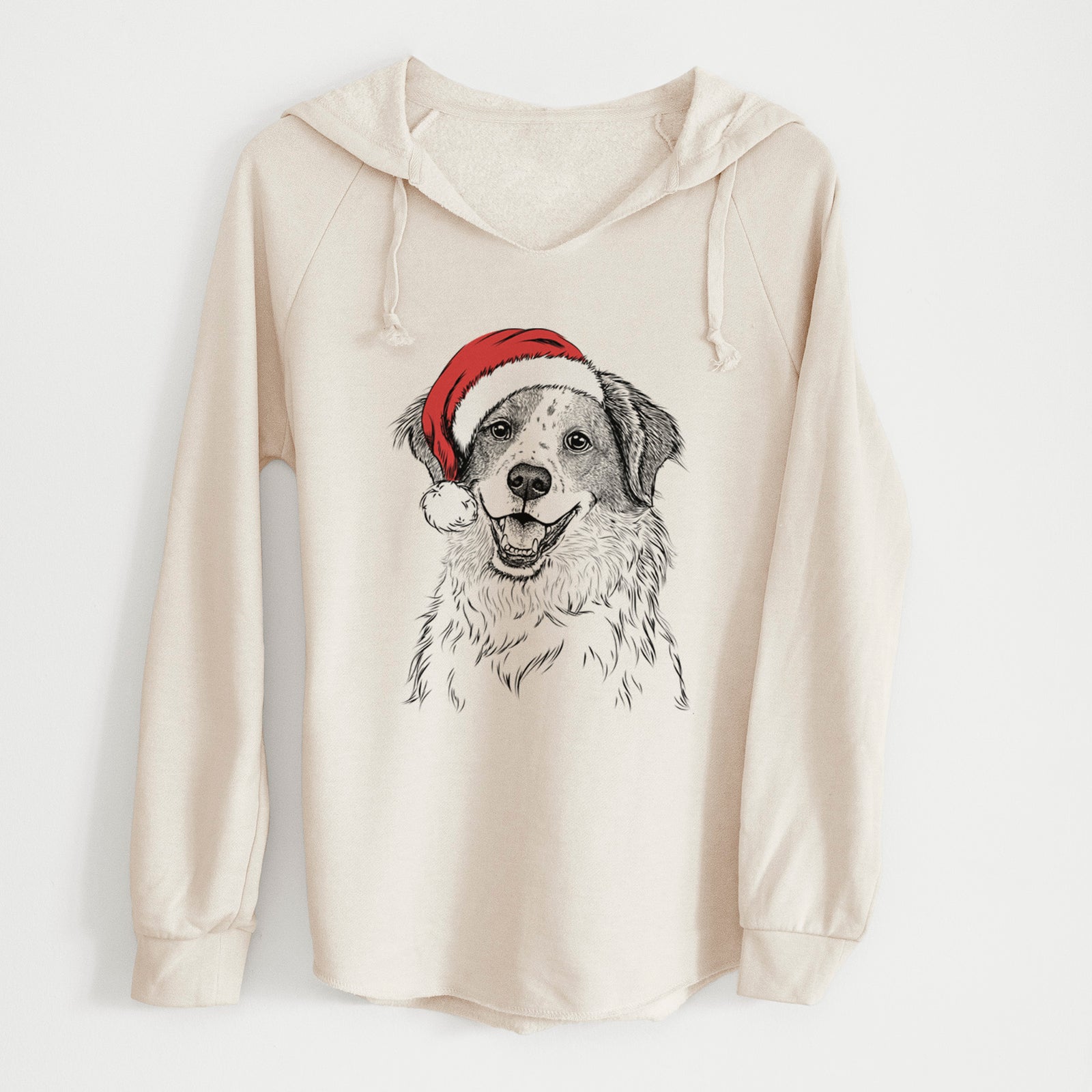 Santa Sophie the Brittany Beagle Mix - Cali Wave Hooded Sweatshirt
