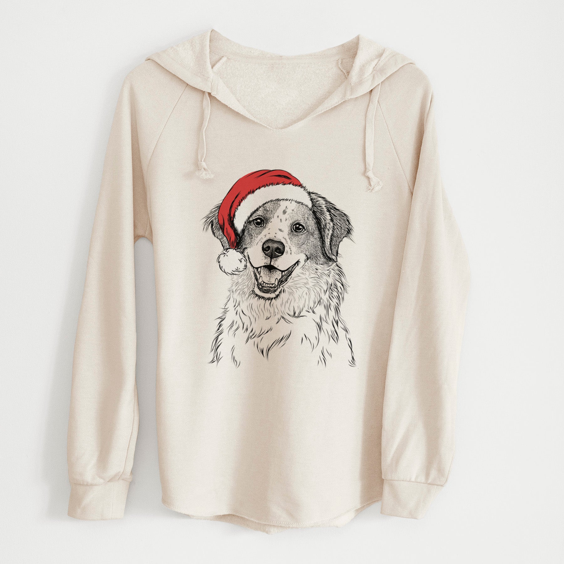 Santa Sophie the Brittany Beagle Mix - Cali Wave Hooded Sweatshirt