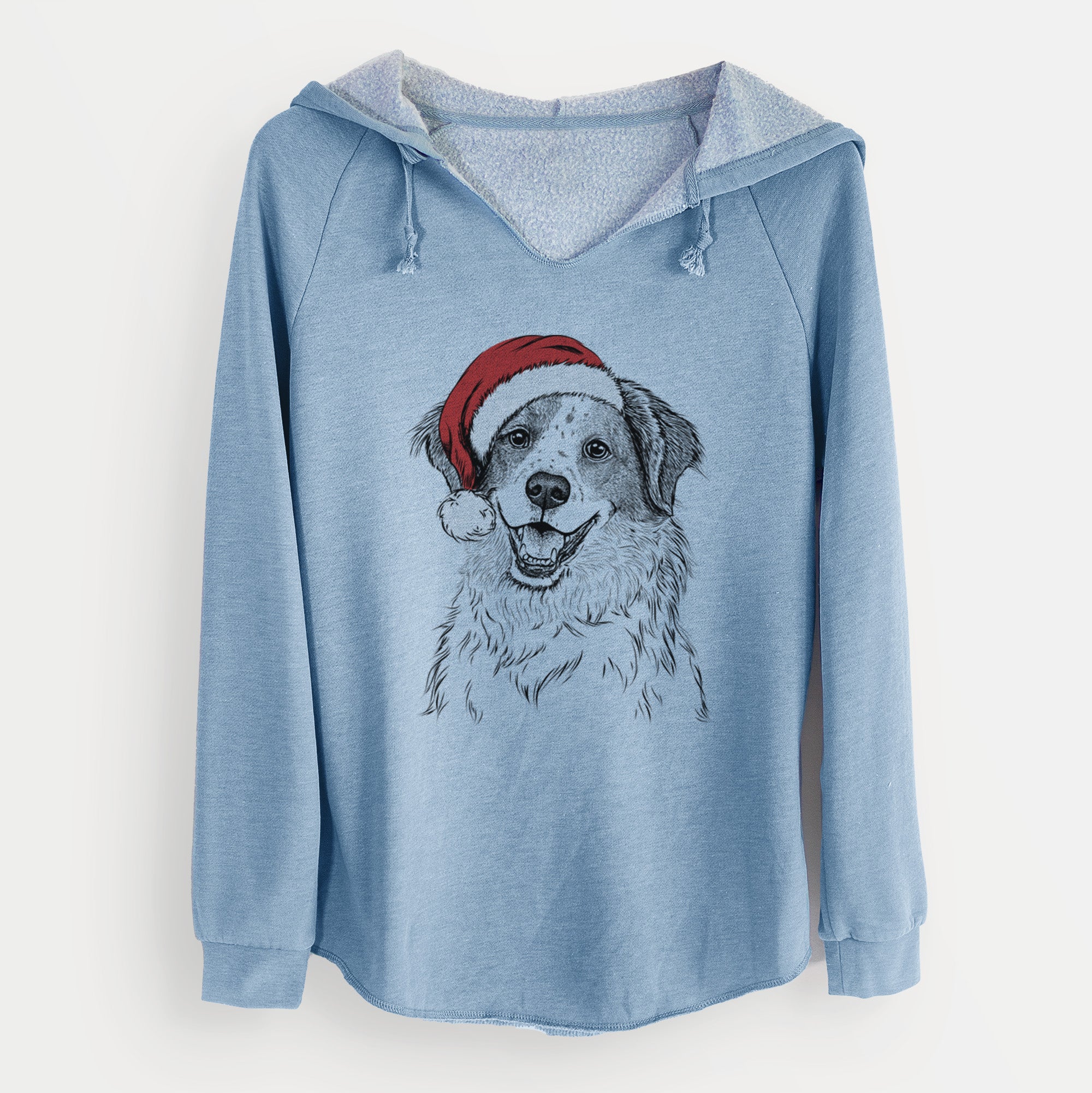Santa Sophie the Brittany Beagle Mix - Cali Wave Hooded Sweatshirt