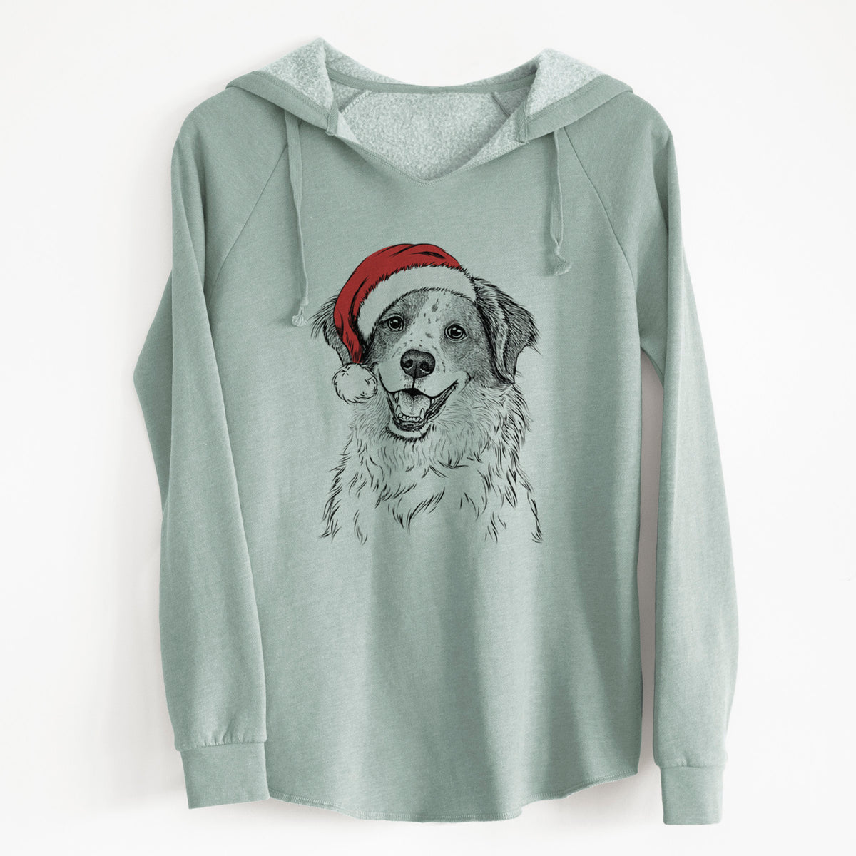 Santa Sophie the Brittany Beagle Mix - Cali Wave Hooded Sweatshirt