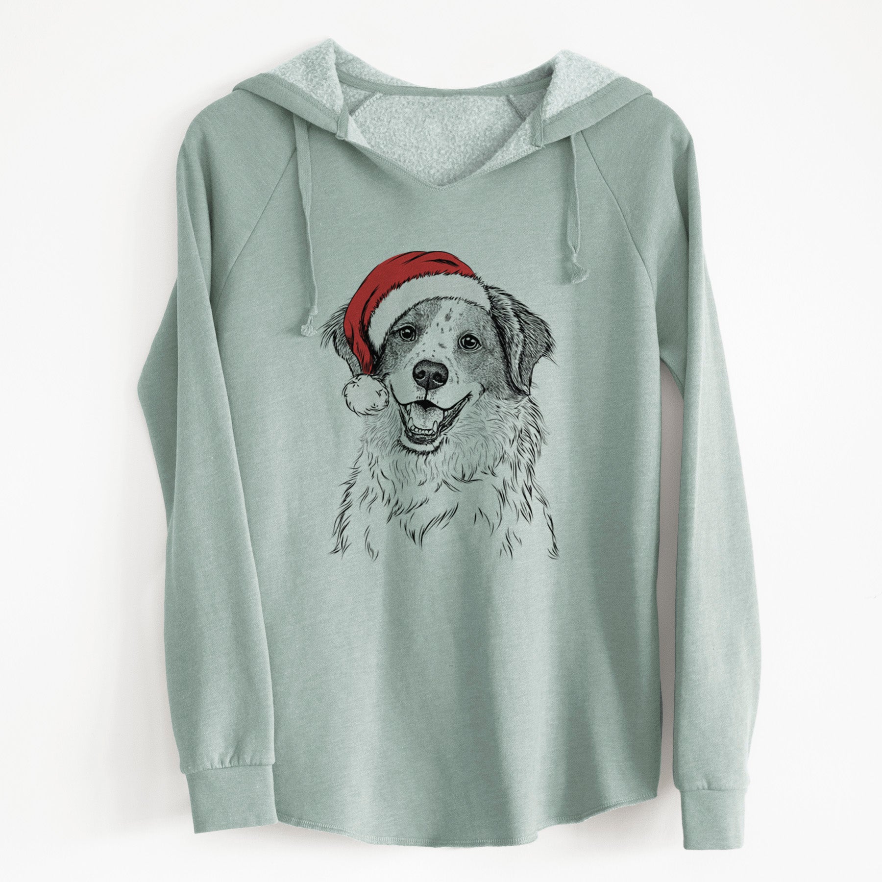 Santa Sophie the Brittany Beagle Mix - Cali Wave Hooded Sweatshirt