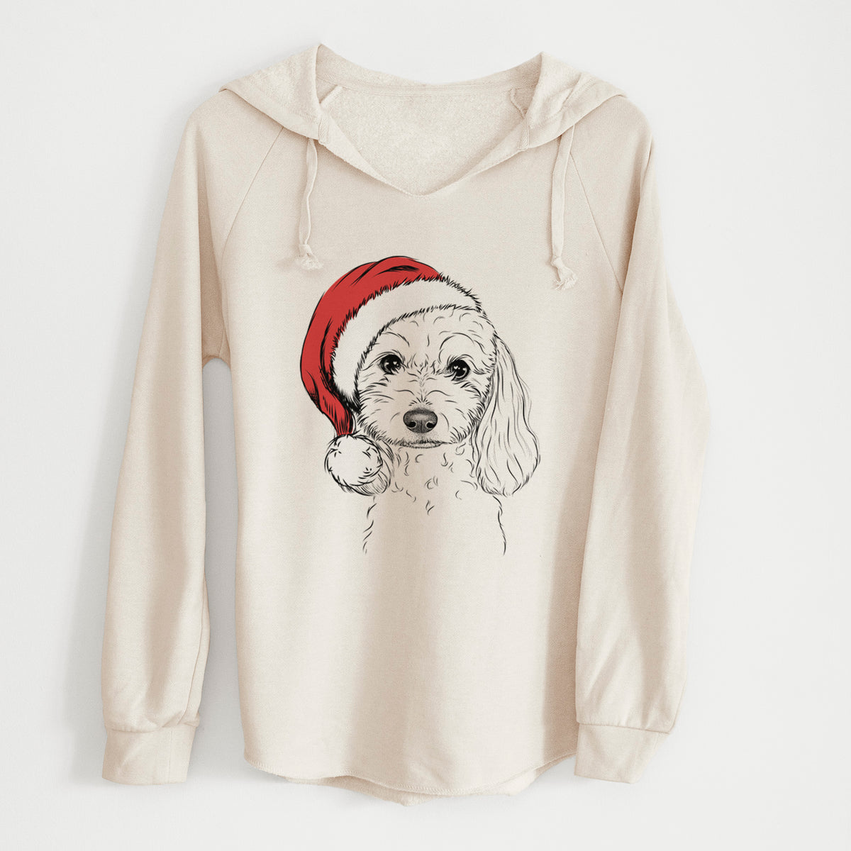 Santa Sophie the Coton de Tulear - Cali Wave Hooded Sweatshirt