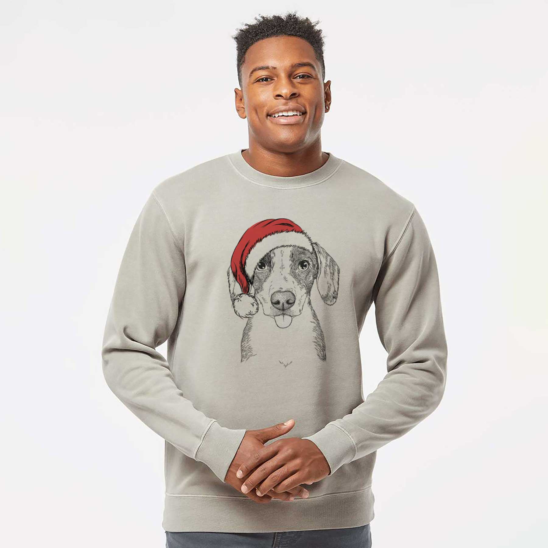 Santa SophiePea the Mixed Breed - Unisex Pigment Dyed Crew Sweatshirt