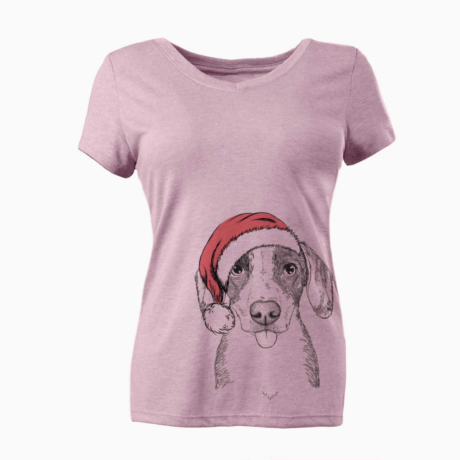 Santa SophiePea the Mixed Breed - Women's V-neck Shirt