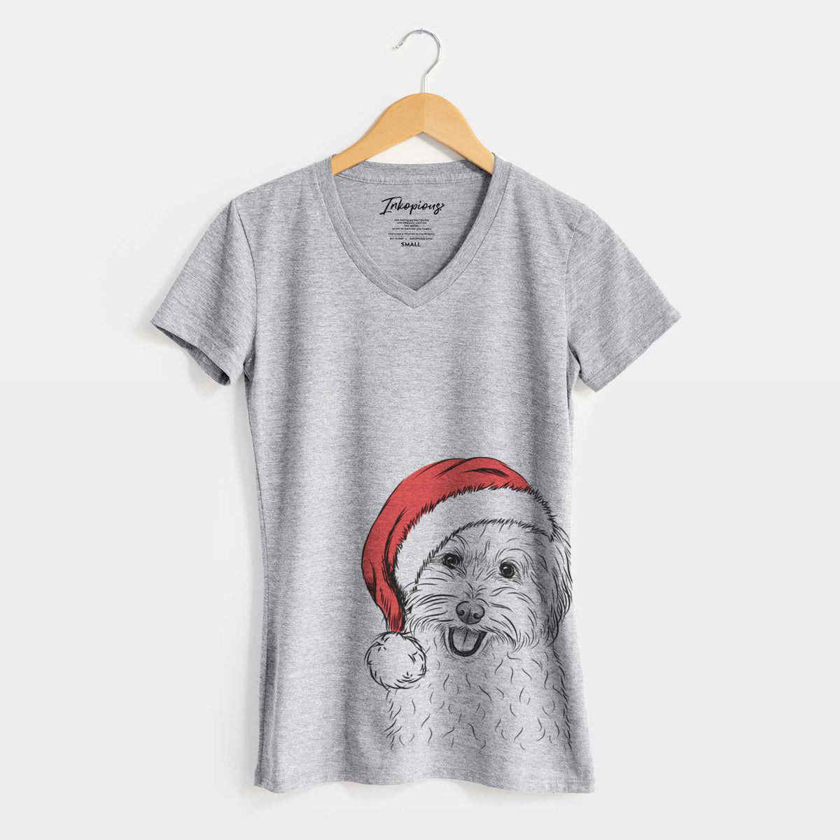 Santa Sophie Quinn the Havanese - Women's V-neck Shirt