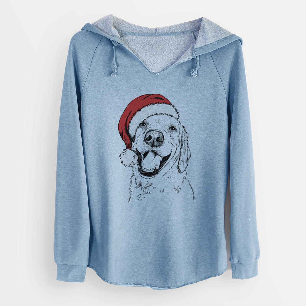 Santa Spanky the Golden Retriever - Cali Wave Hooded Sweatshirt