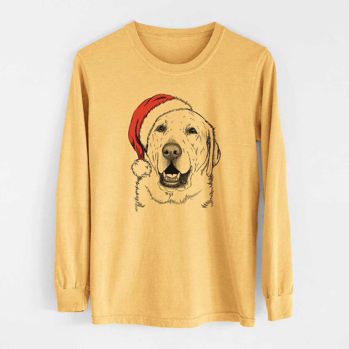 Santa Sparks the Labrador Retriever - Heavyweight 100% Cotton Long Sleeve
