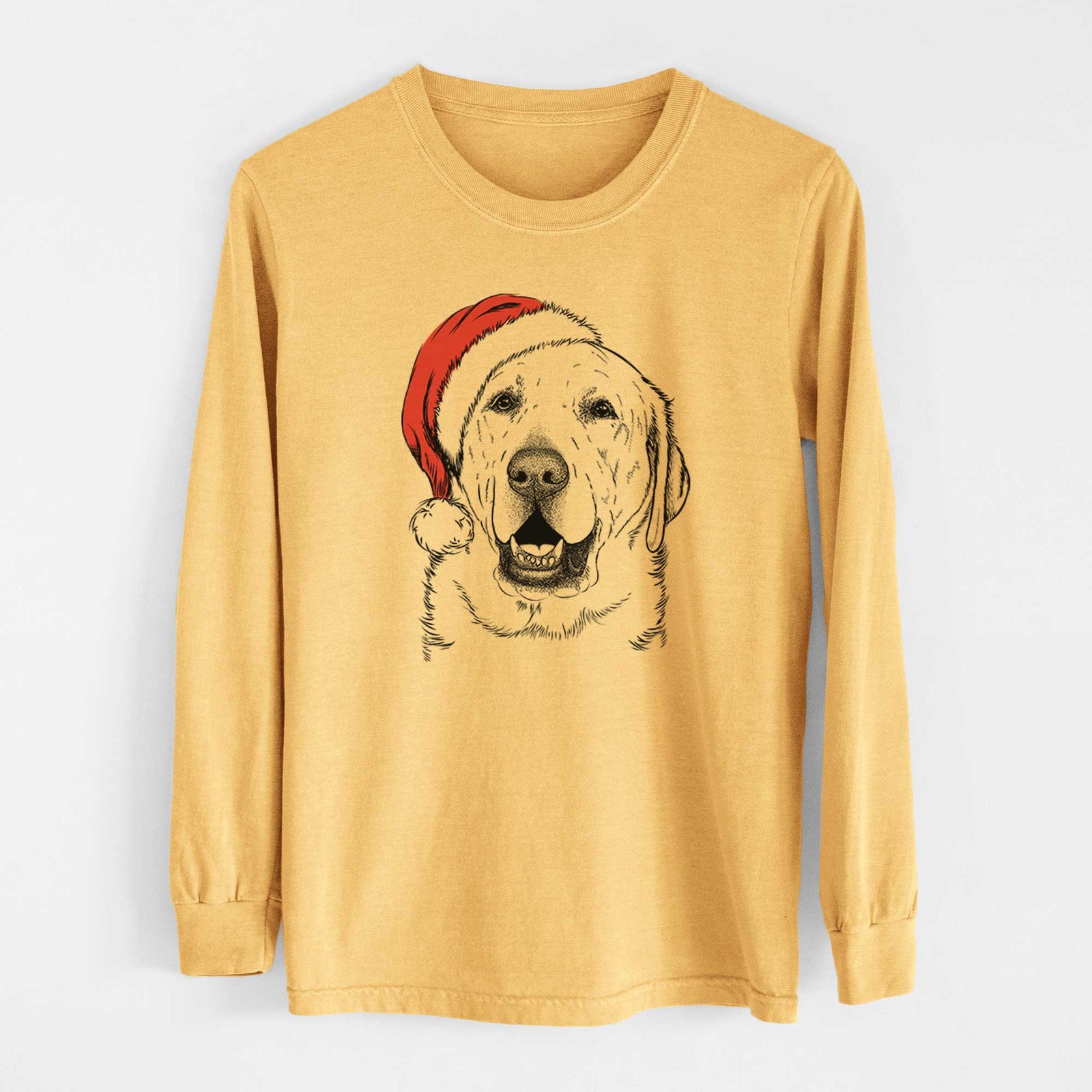 Santa Sparks the Labrador Retriever - Heavyweight 100% Cotton Long Sleeve