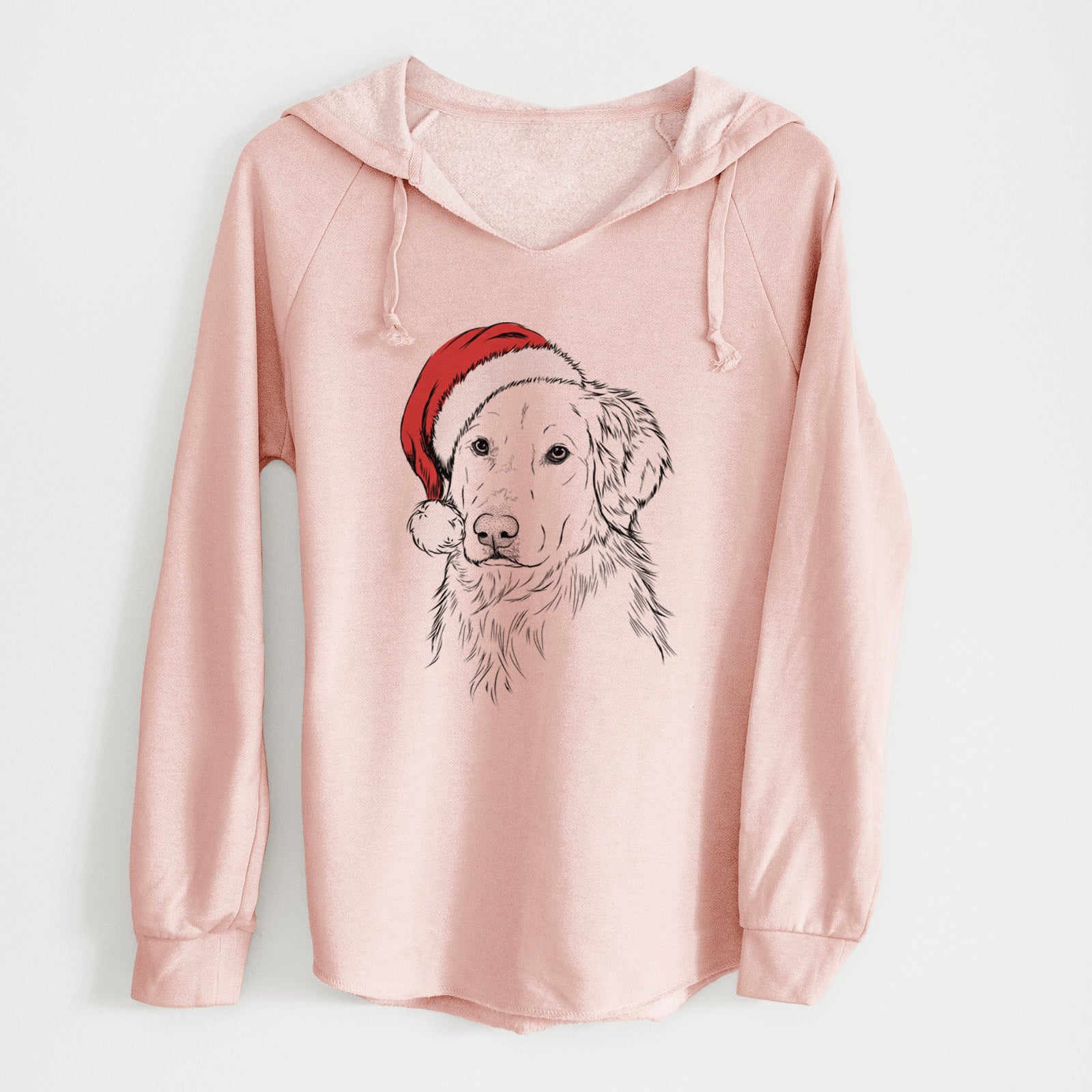 Santa Spencer the Golden Retriever - Cali Wave Hooded Sweatshirt