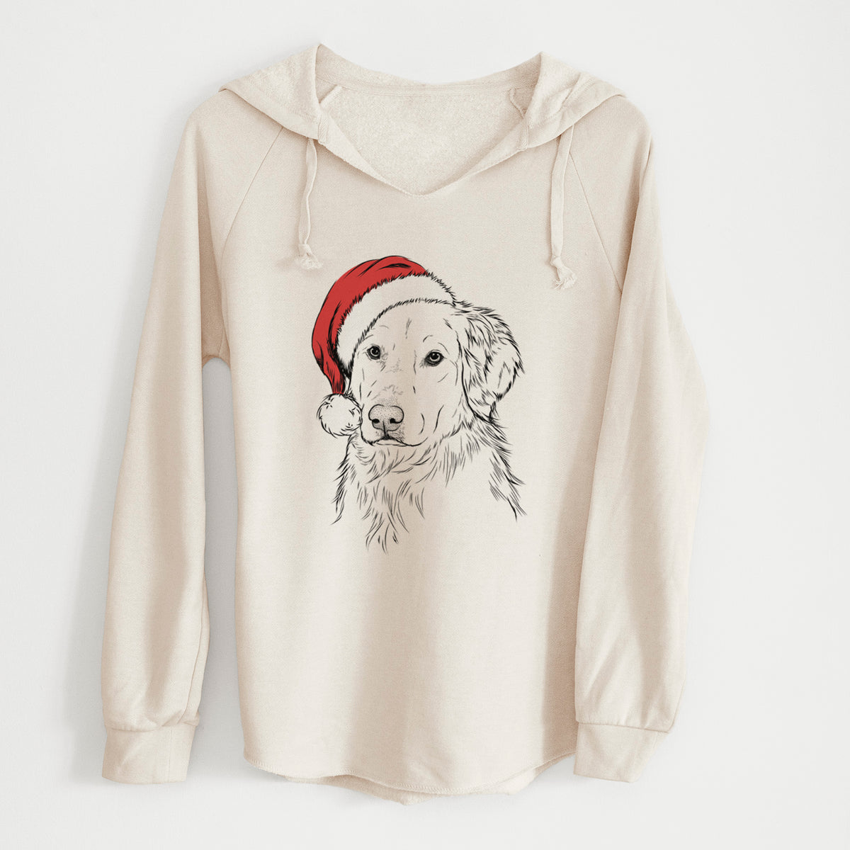 Santa Spencer the Golden Retriever - Cali Wave Hooded Sweatshirt