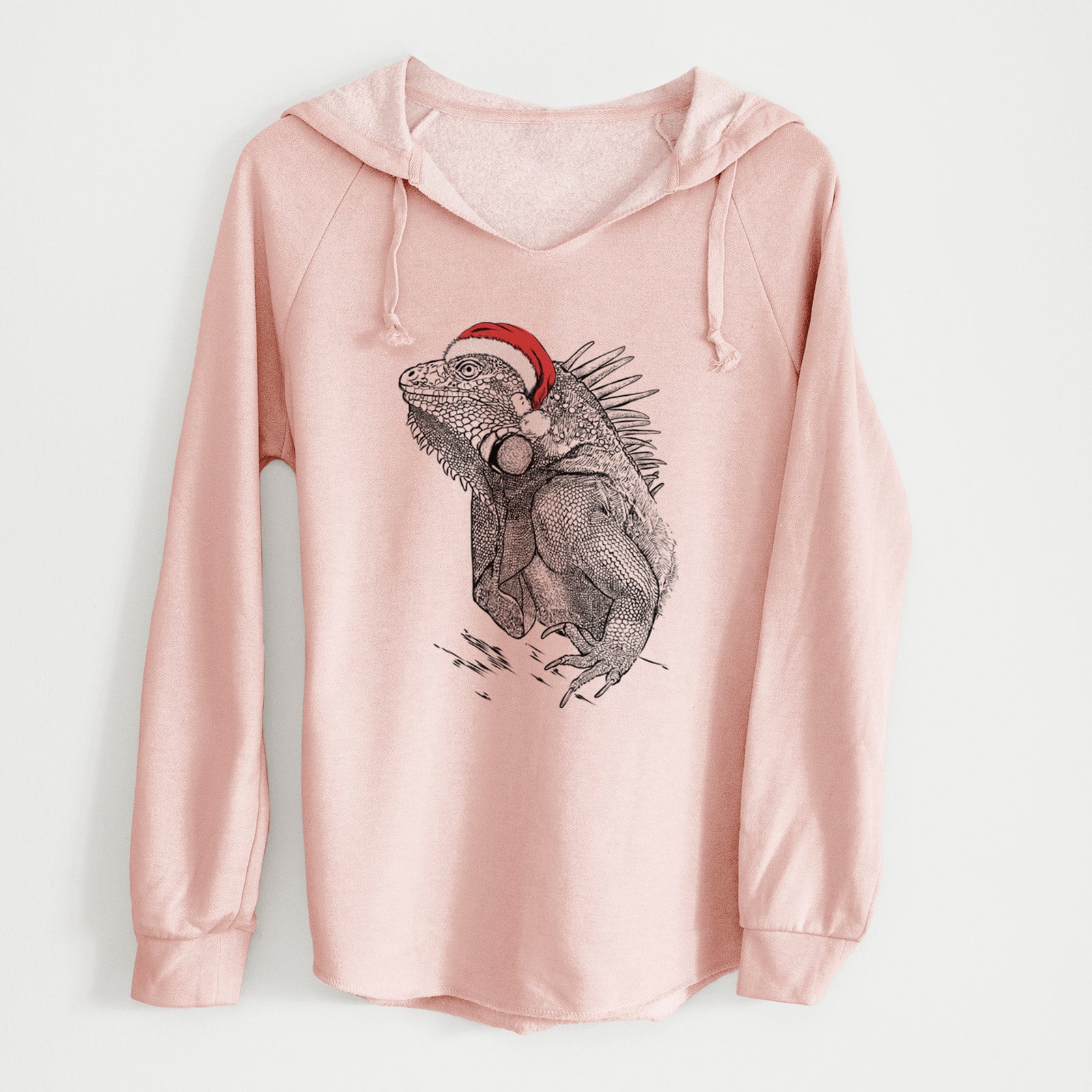 Santa Spike the Iguana - Cali Wave Hooded Sweatshirt