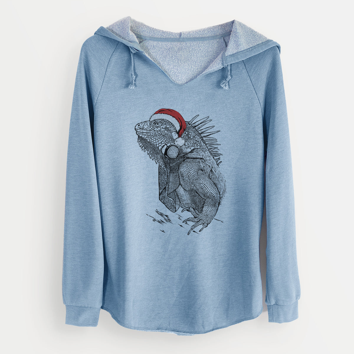 Santa Spike the Iguana - Cali Wave Hooded Sweatshirt