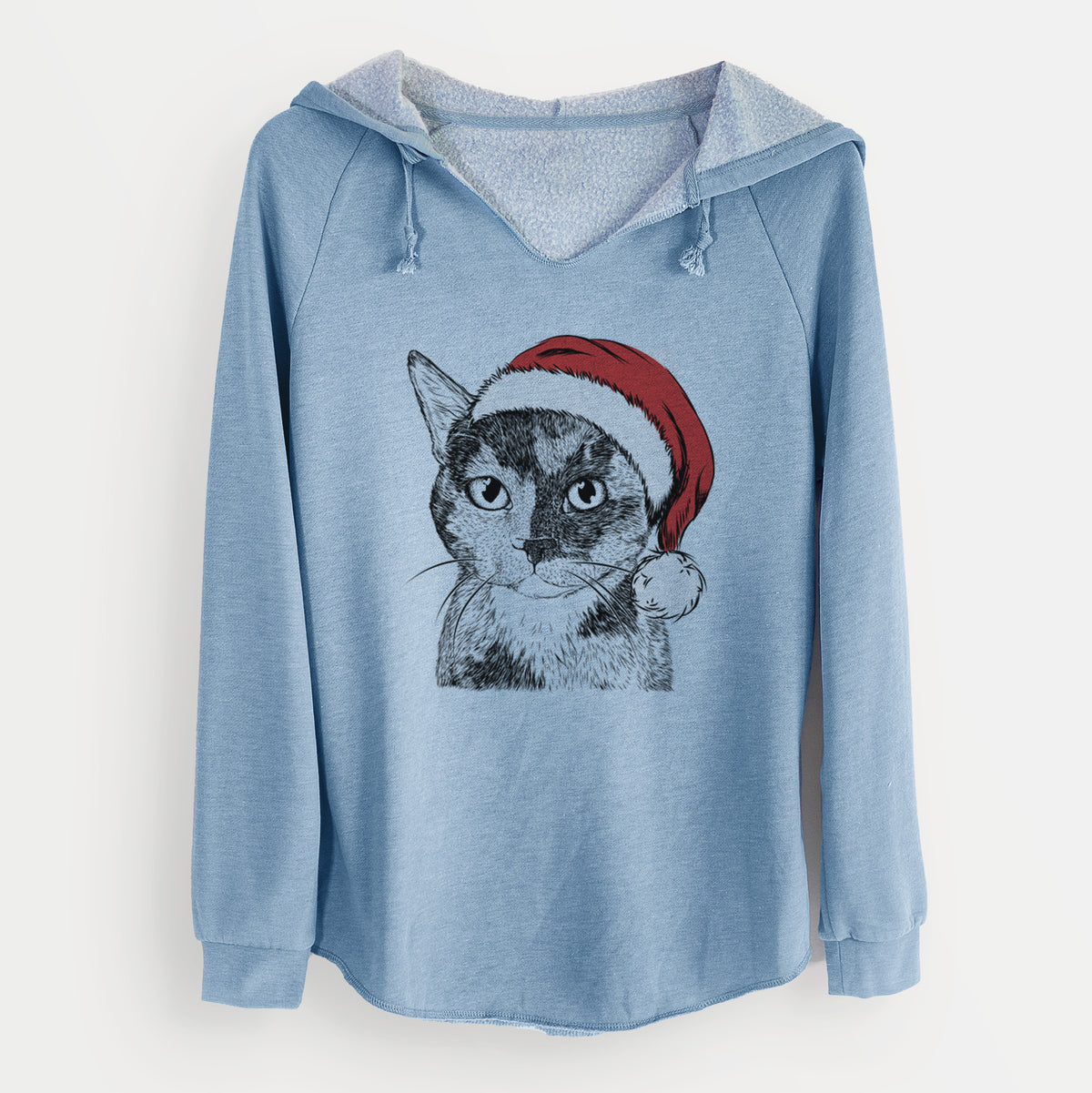 Santa Spooky Kitty the Tortoiseshell Cat - Cali Wave Hooded Sweatshirt