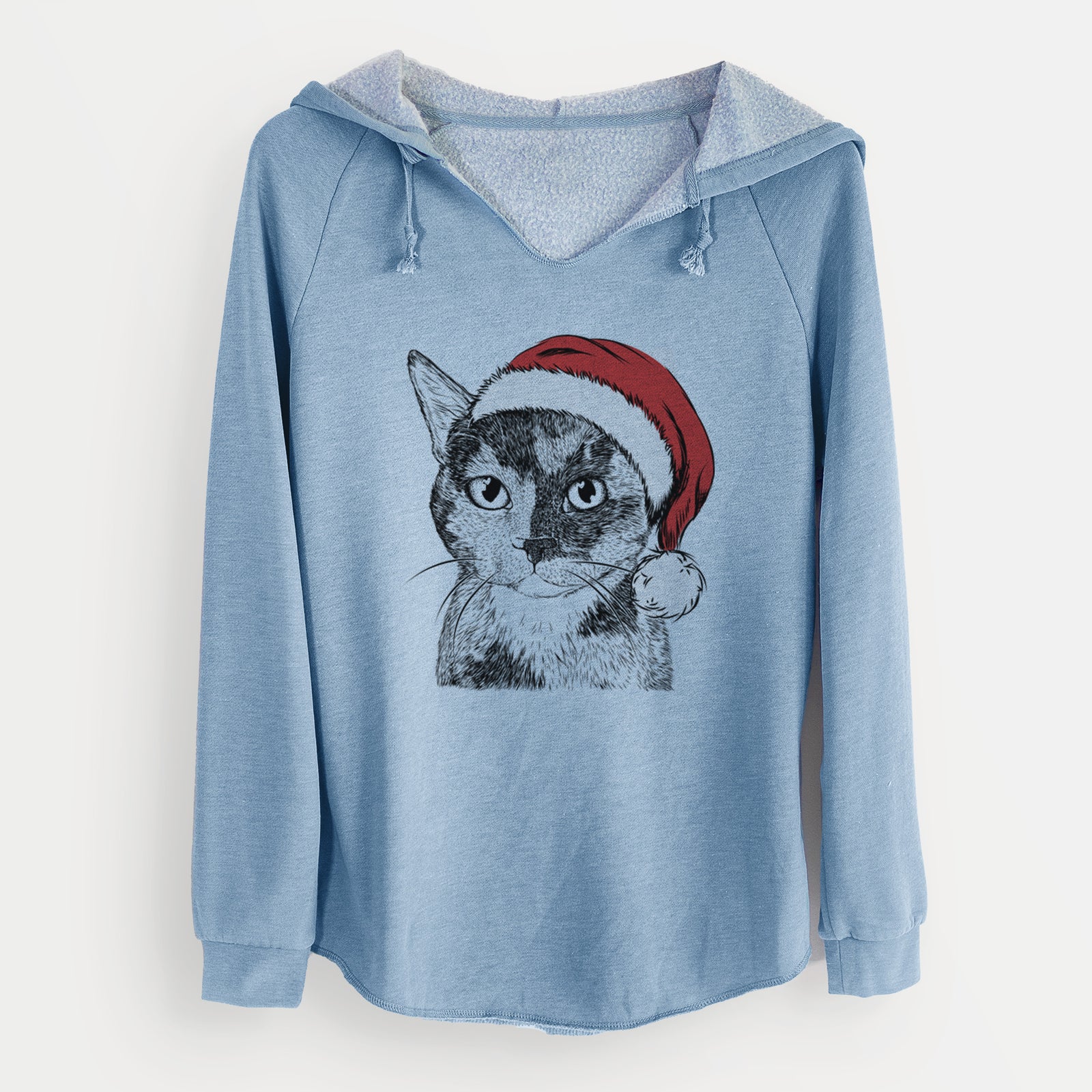 Santa Spooky Kitty the Tortoiseshell Cat - Cali Wave Hooded Sweatshirt