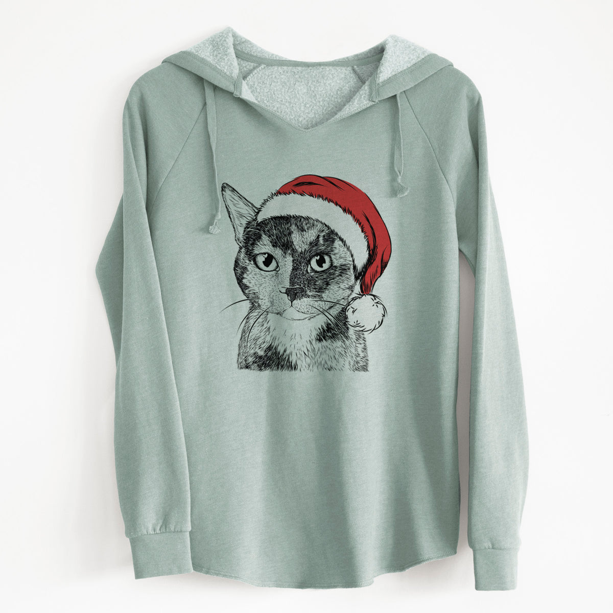 Santa Spooky Kitty the Tortoiseshell Cat - Cali Wave Hooded Sweatshirt