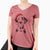 Santa Spot the Dalmatian - Women's V-neck Shirt