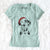 Santa Spot the Dalmatian - Women's V-neck Shirt