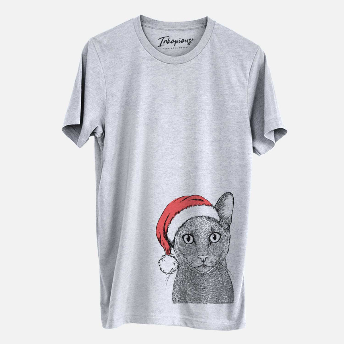 Santa Stanley the Russian Blue Cat - Unisex Crewneck