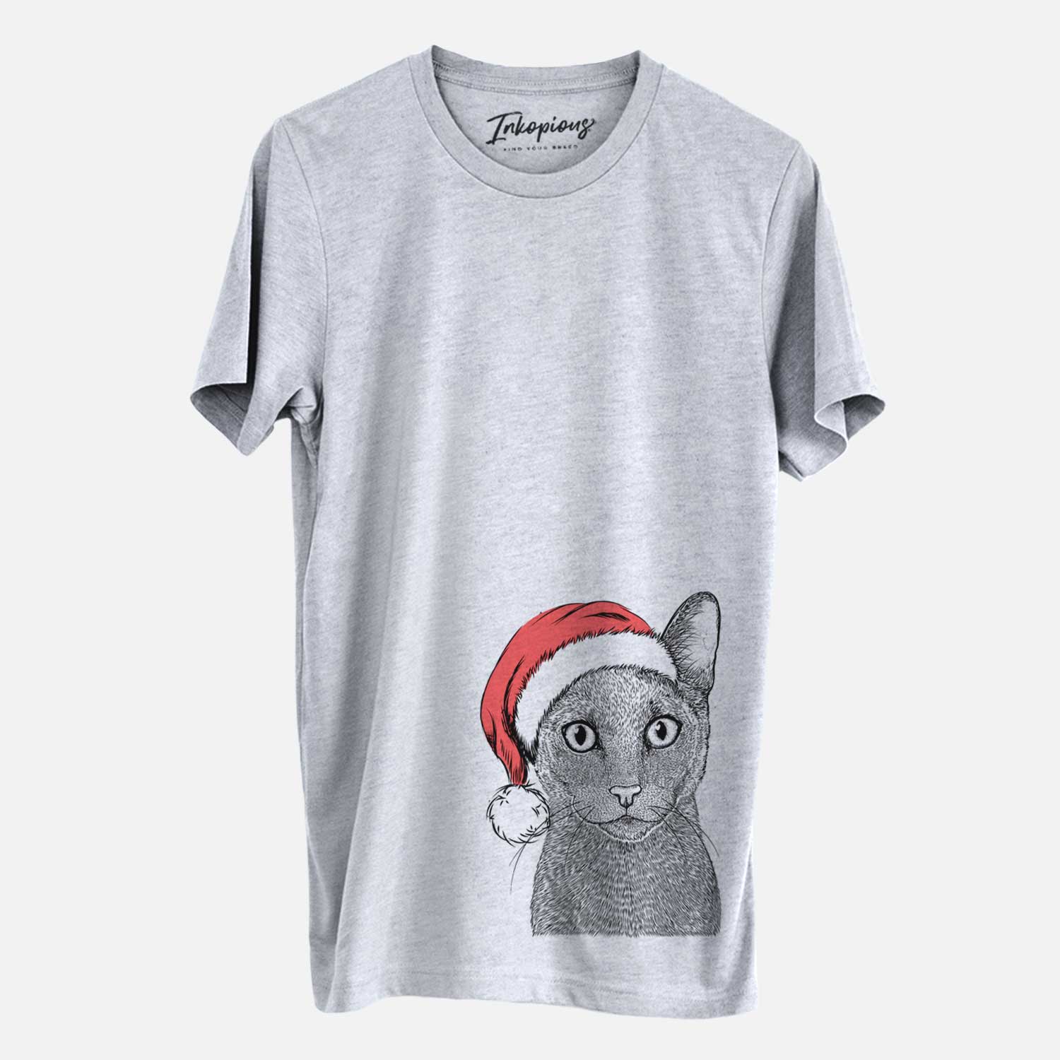 Santa Stanley the Russian Blue Cat - Unisex Crewneck