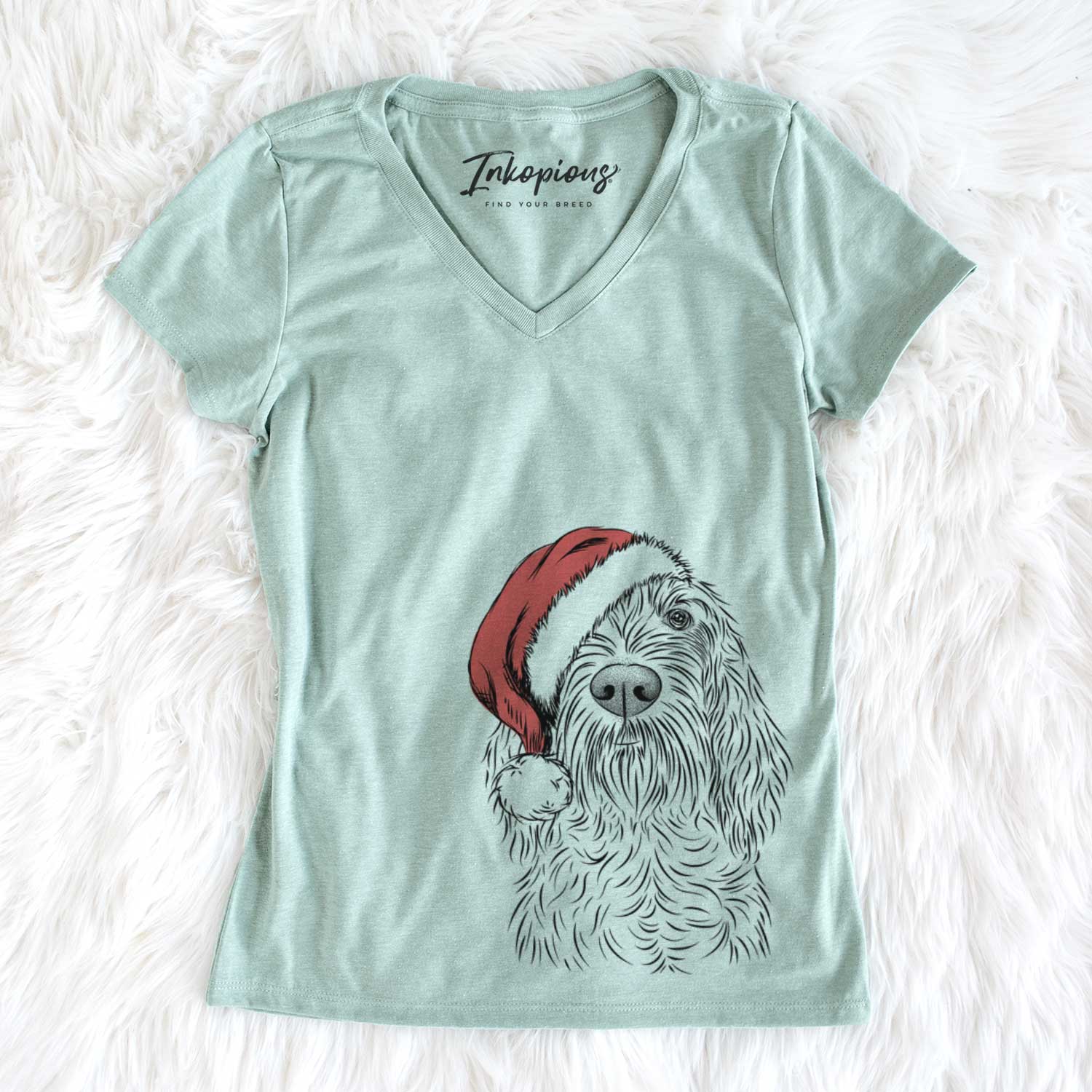 Santa Stefano the Spinone Italiano - Women's V-neck Shirt
