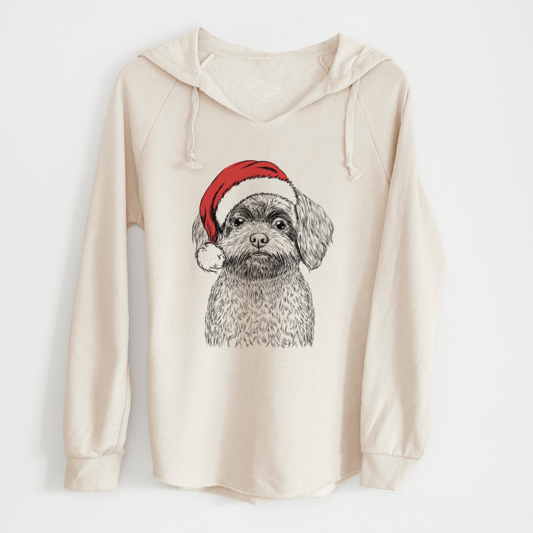 Santa Stella the Shih Tzu Mix - Cali Wave Hooded Sweatshirt