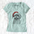 Santa Stella the Shih Tzu Mix - Women's V-neck Shirt