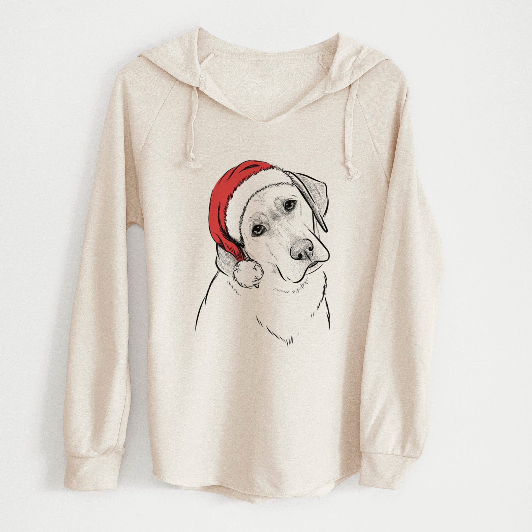 Santa Stella the Yellow Lab - Cali Wave Hooded Sweatshirt