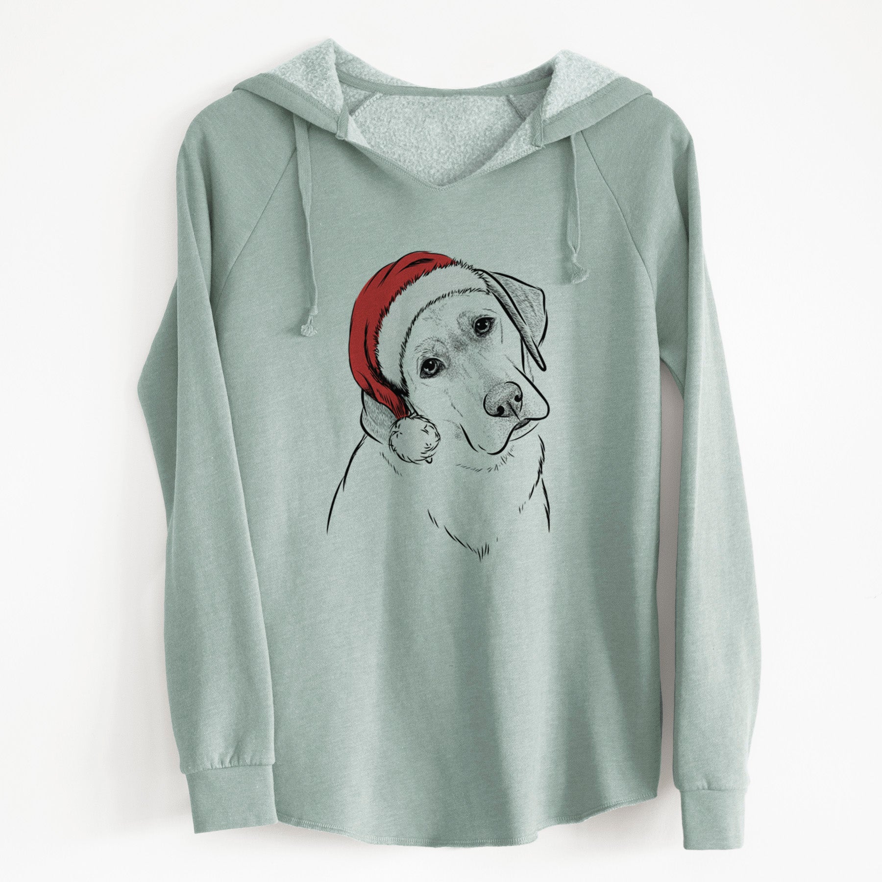 Santa Stella the Yellow Lab - Cali Wave Hooded Sweatshirt