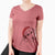 Santa Stella the Yellow Lab - Women's V-neck Shirt