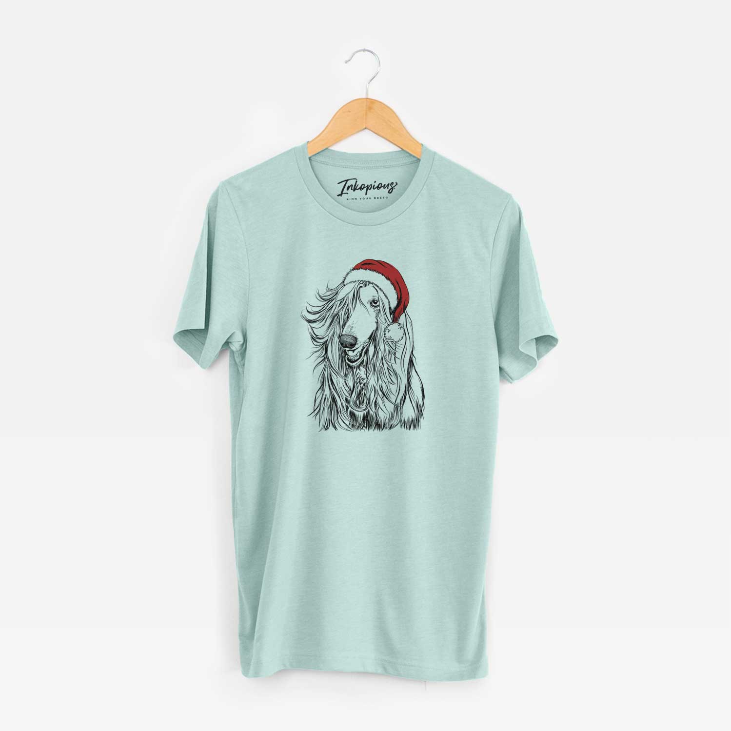 Santa Sterling the Afghan Hound - Unisex Crewneck