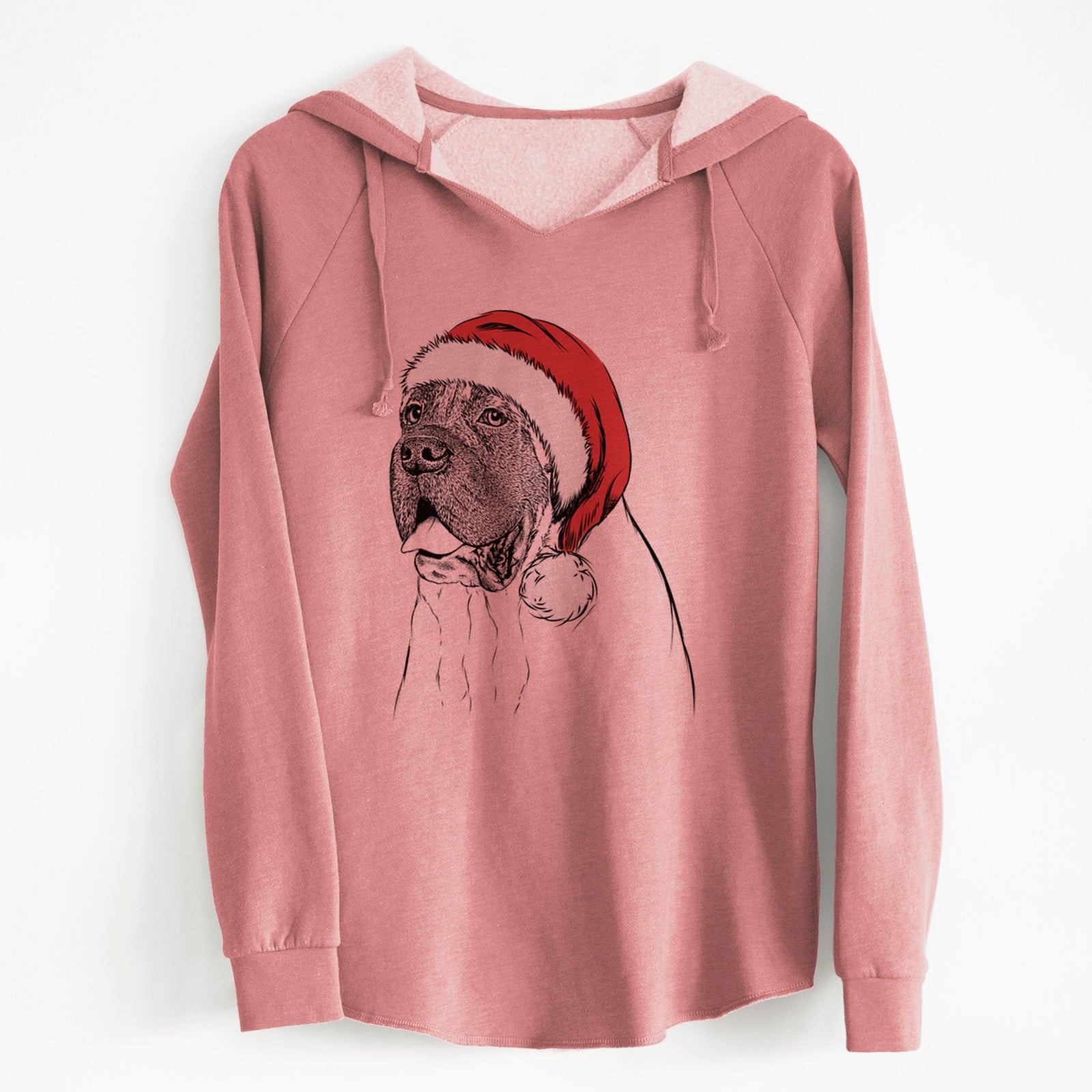 Santa Sterling the English Mastiff - Cali Wave Hooded Sweatshirt