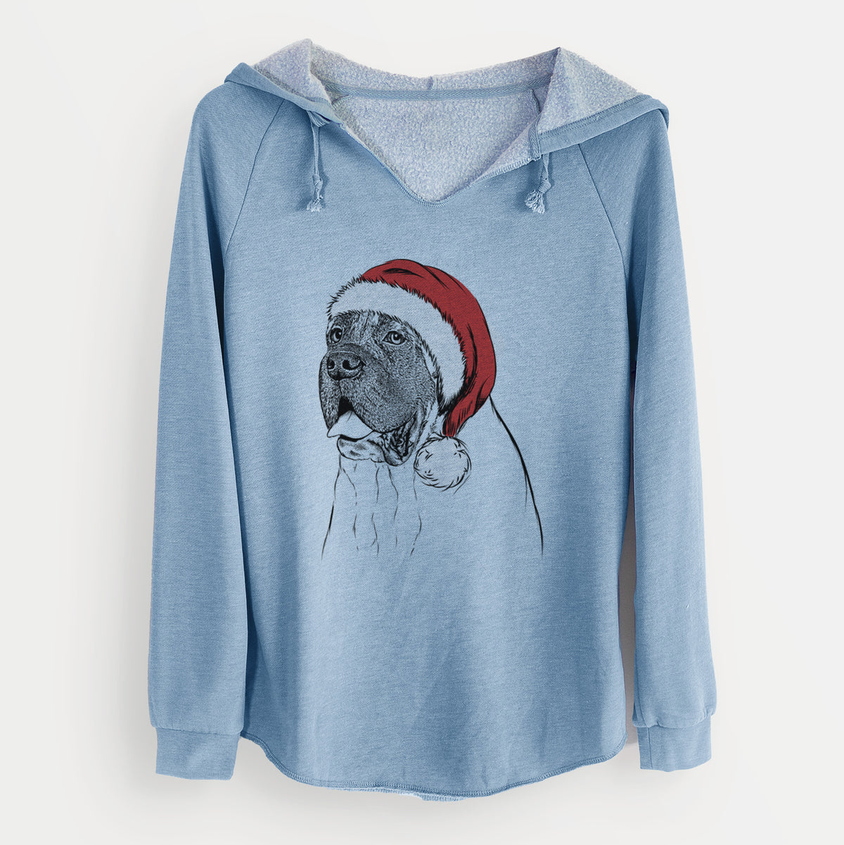Santa Sterling the English Mastiff - Cali Wave Hooded Sweatshirt