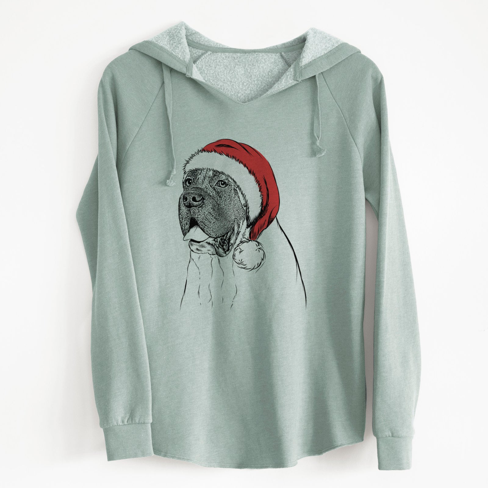 Santa Sterling the English Mastiff - Cali Wave Hooded Sweatshirt