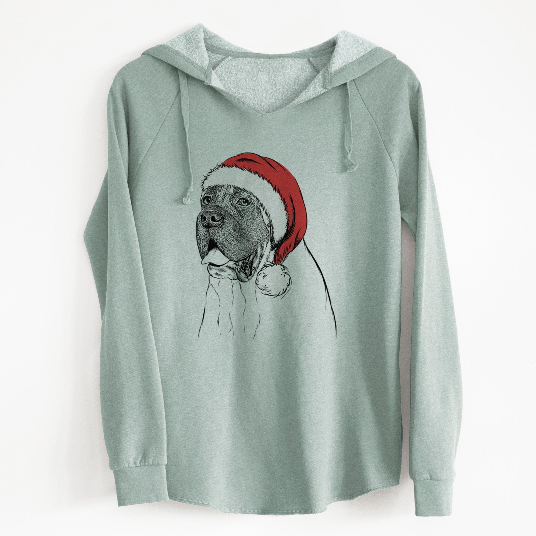 Santa Sterling the English Mastiff - Cali Wave Hooded Sweatshirt