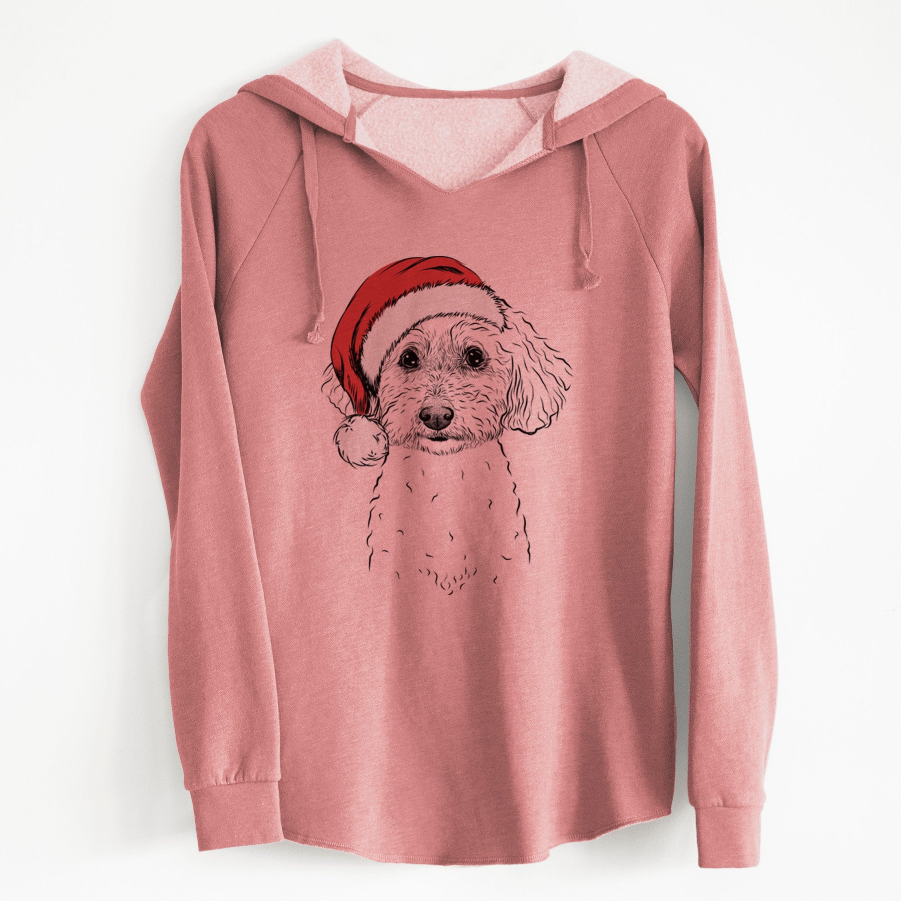 Santa Stitch the Bichonpoo - Cali Wave Hooded Sweatshirt