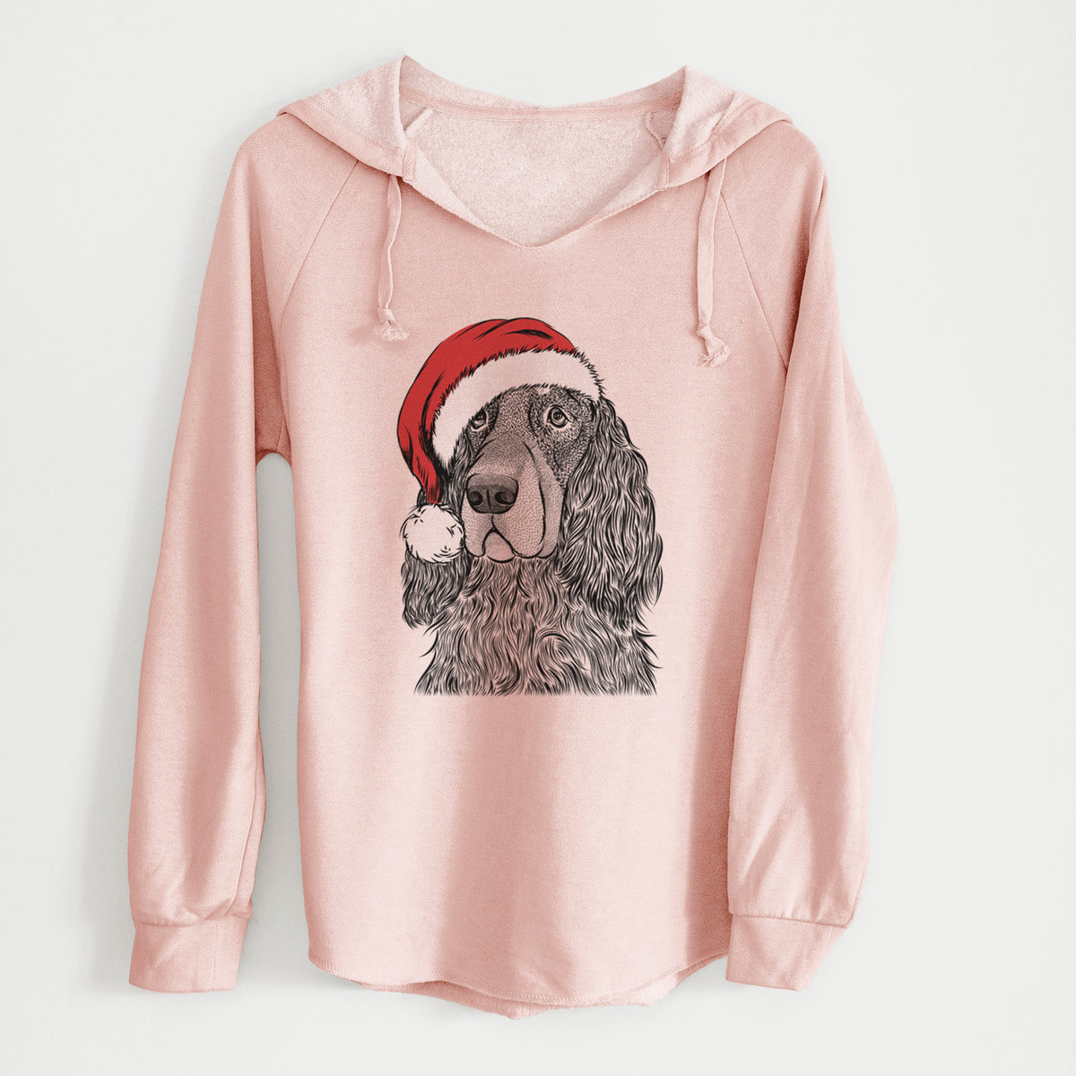 Santa Stormy the Gordon Setter - Cali Wave Hooded Sweatshirt