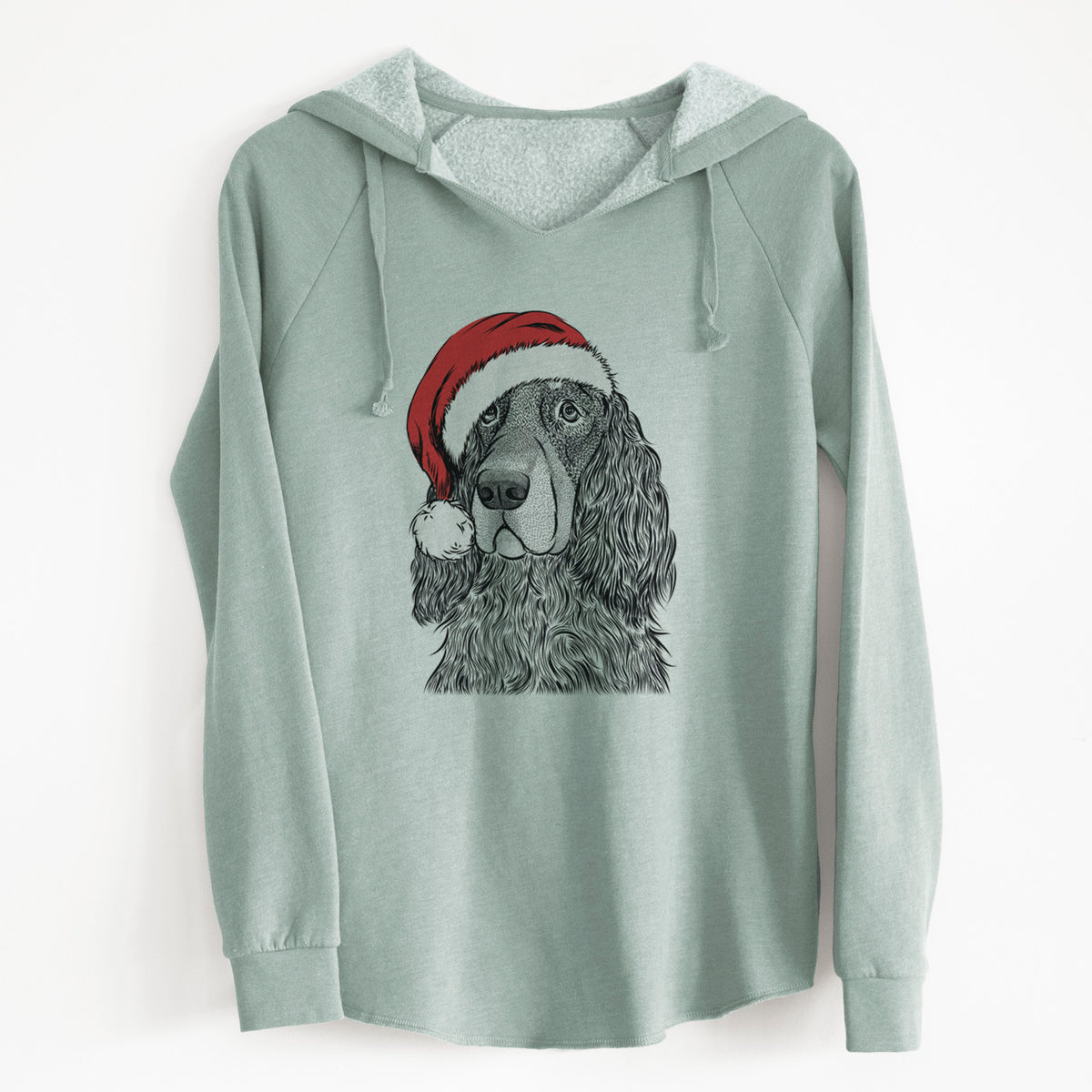 Santa Stormy the Gordon Setter - Cali Wave Hooded Sweatshirt