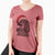 Santa Stormy the Gordon Setter - Women's V-neck Shirt