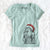 Santa Stu the Black and Tan Coonhound - Women's V-neck Shirt