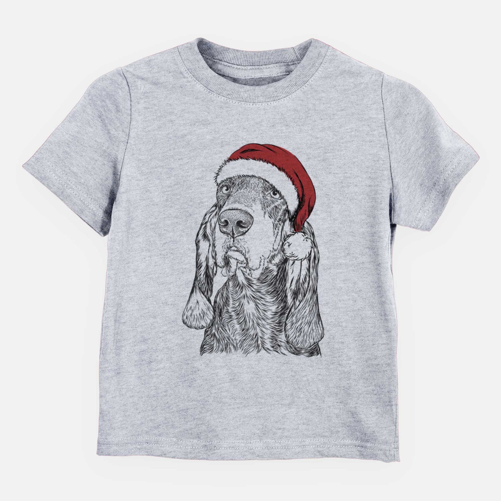 Santa Stu the Black and Tan Coonhound - Kids/Youth/Toddler Shirt