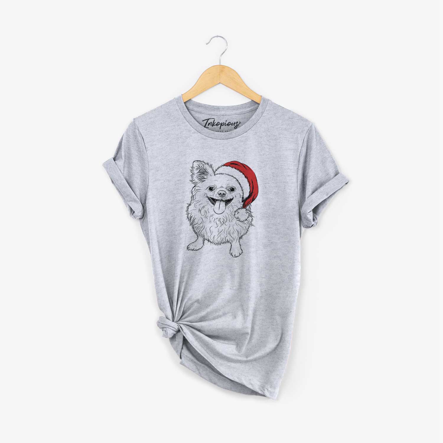 Santa Stuart the Longhaired Chihuahua - Unisex Crewneck