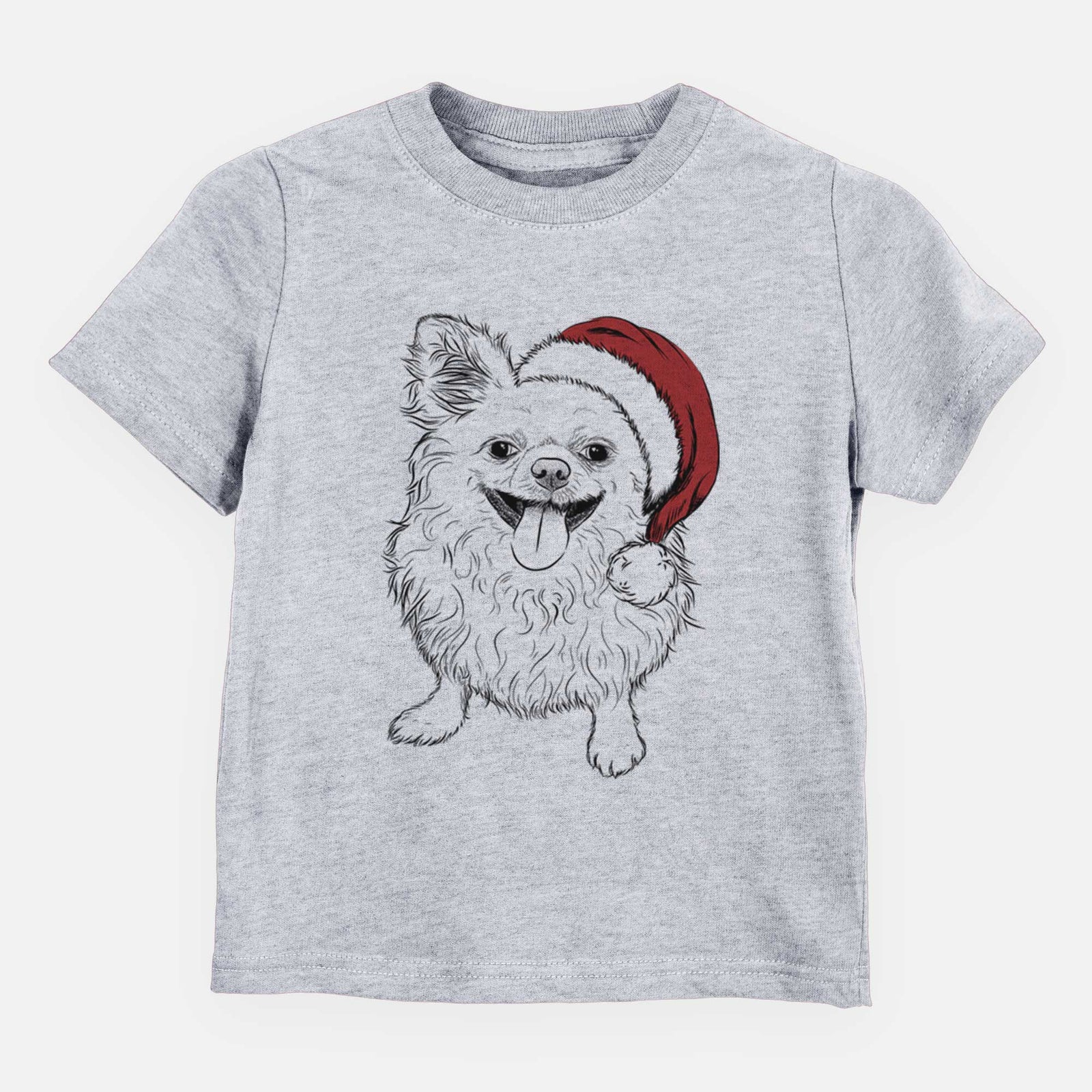 Santa Stuart the Longhaired Chihuahua - Kids/Youth/Toddler Shirt