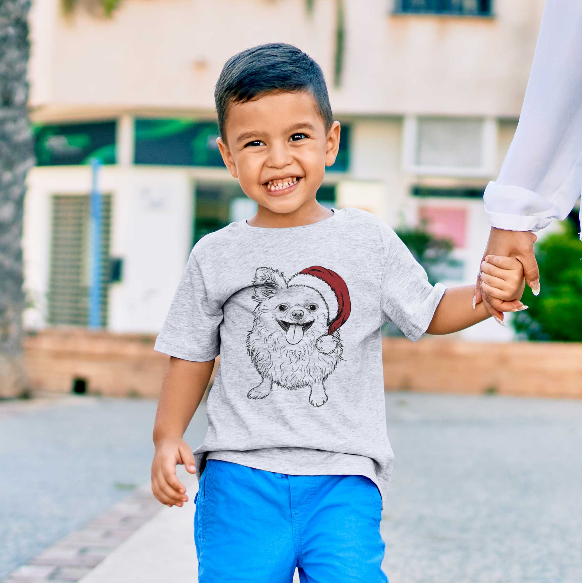 Santa Stuart the Longhaired Chihuahua - Kids/Youth/Toddler Shirt