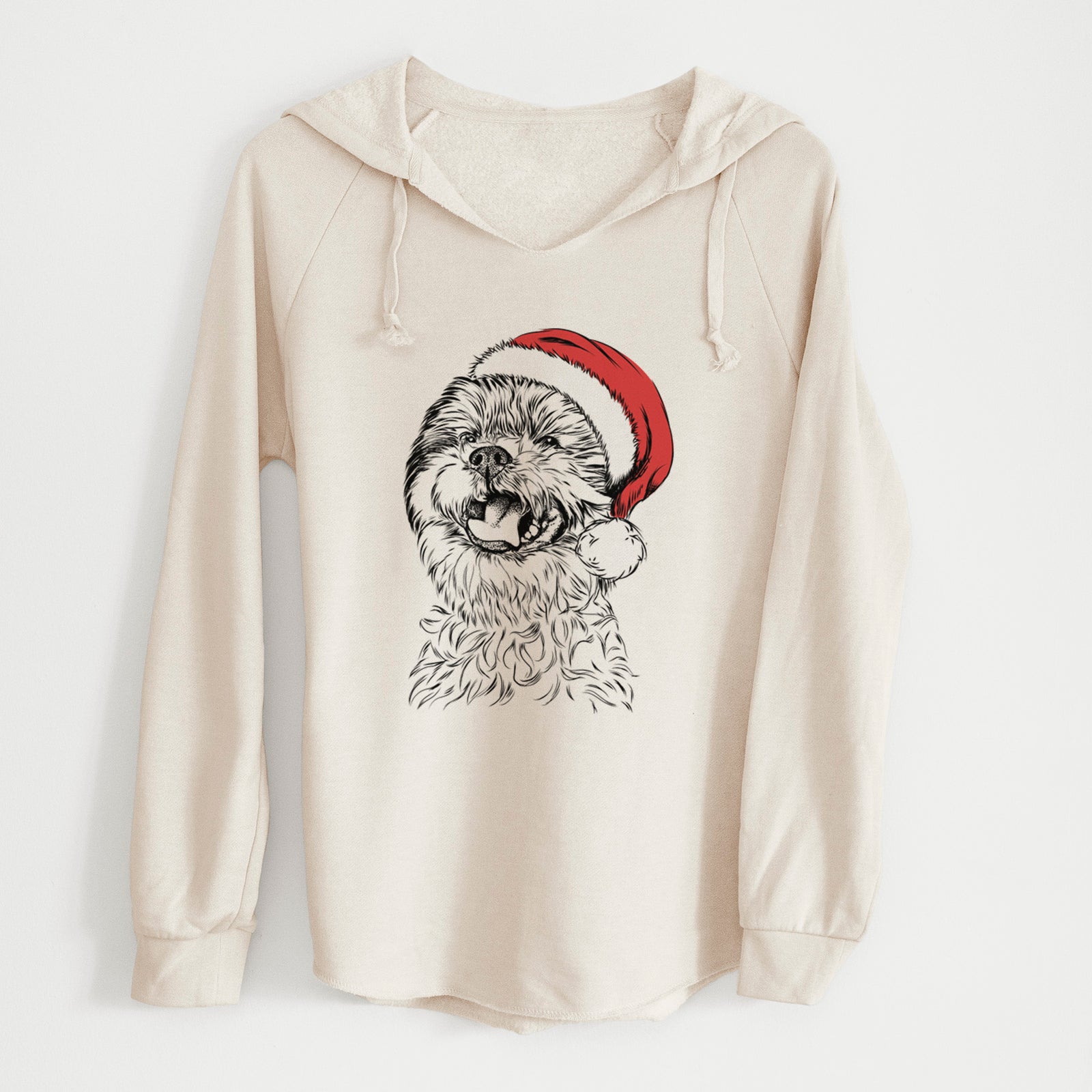 Santa Sugar the Malshi - Cali Wave Hooded Sweatshirt